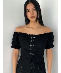 EMODA | レースアップパフトップス(Tシャツ/カットソー)