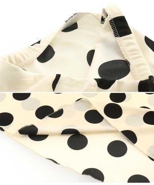 Settimissimo（セッティミッシモ）の「サテンドットプリントロングナロースカート（スカート・レディース・アイボリー/ブラック・FREE）」の19枚目の写真