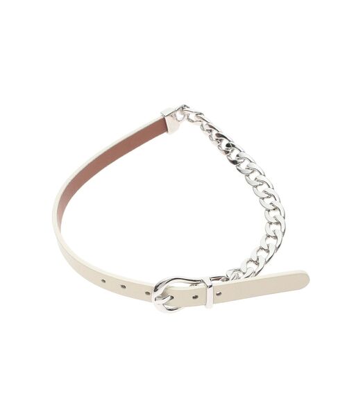 jouetie（ジュエティ）の「ベルトチェーンチョーカー（チョーカー・レディース・ブラック/アイボリー・FREE）」の4枚目の写真