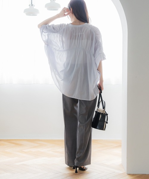 coca(coca)(コカ)の「エステルサージストレッチスラックス(スラックス・レディース・チャコール/グレー・L/M/S)」の3枚目の写真