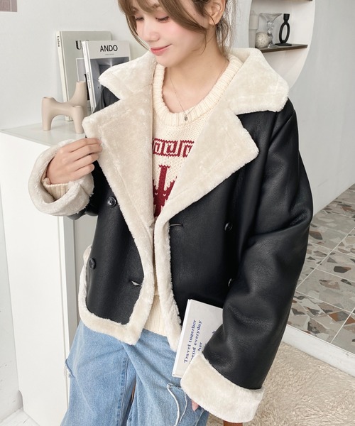 moment+（モーメントプラス）の「フェイクレザー×フェイクファー