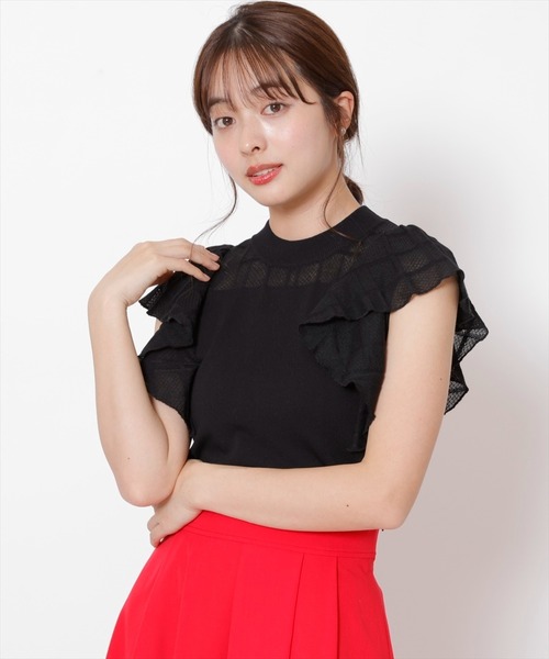 SWINGLE（スウィングル）の「配色リボンデザインタックフレアスカート（スカート・レディース・ライトベージュ/ブラック/レッド・FREE）」の13枚目の写真