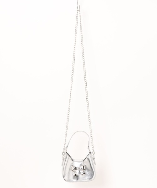 kutir(クティール)の「kutirlune/リボンミニバッグ(ハンドバッグ・レディース・シルバー/ブラック・FREE)」の11枚目の写真