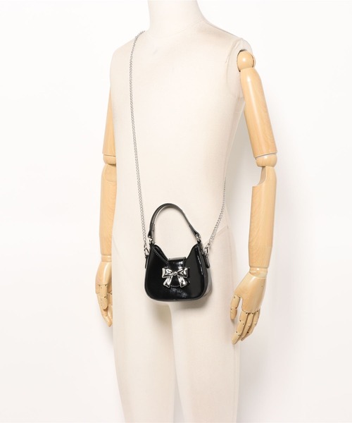 kutir(クティール)の「kutirlune/リボンミニバッグ(ハンドバッグ・レディース・シルバー/ブラック・FREE)」の15枚目の写真