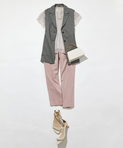 ANY SIS（エニィスィス）の「ドライタッチクール ジレ（その他アウター・レディース・ブラック系/ベージュ系/グレー系3・2）」の9枚目の写真