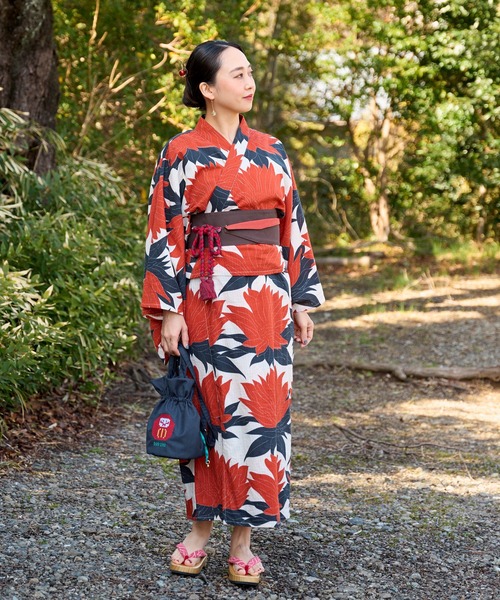 カヤ(カヤ)の「【カヤ】交差縫い巾着ショルダーバッグ(ショルダーバッグ・レディース・グリーン/ブラック系その他/ネイビー/ピンク/レッド/ホワイト・FREE)」の12枚目の写真