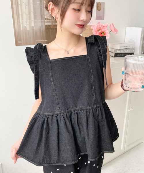 新品⭐︎EMMA TANK PALLADIO GRID リボンショルダーブラウス 新品⭐︎EMMA TANK PALLADIO GRID リボンショルダーブラウスの通販はau