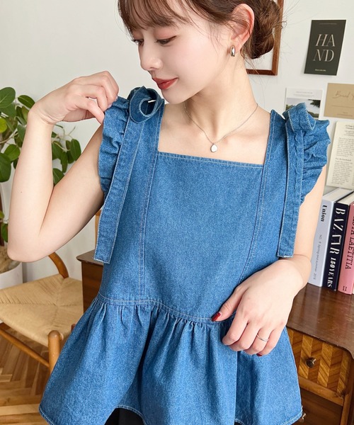 moment+（モーメントプラス）の「ライトオンスデニムショルダーリボン