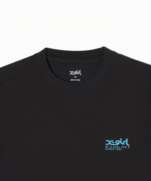 X-girl（エックスガール）の「X-girl VARIOUS LOGOS S/S TEE（Tシャツ/カットソー・レディース・ブラック/ホワイト/ネイビー・S/M/L/XL）」の7枚目の写真