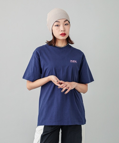 X-girl（エックスガール）の「X-girl VARIOUS LOGOS S/S TEE（Tシャツ/カットソー・レディース・ブラック/ホワイト/ネイビー・S/M/L/XL）」の18枚目の写真