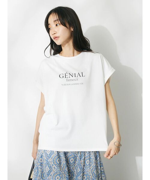 Tシャツ・カットソー ARCHETYPE SLIM T-SHIRT セール】GENIALプリントプルオーバー（Tシャツ/カットソー