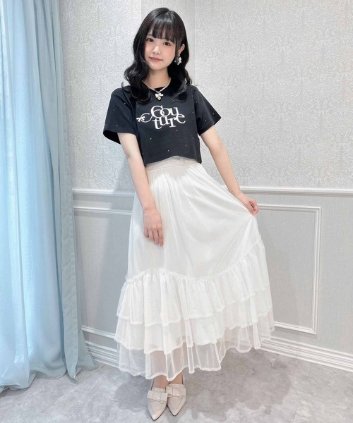 JUSGLITTY コットンティアードスカート定価2.75万円♡新品タグ付き JUSGLITTY コットンティアードスカート定価2.75万円♡新品タグ