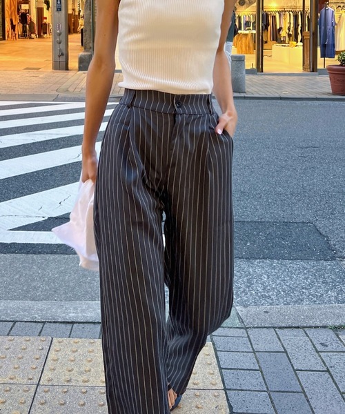 Sorriso(ソリッソ)の「ストライプ スラックス(スラックス・レディース・グレー・S)」の2枚目の写真