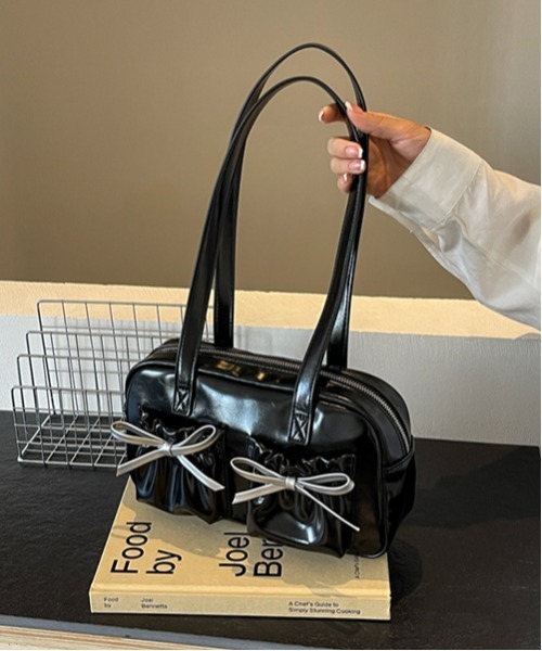 セール】Y2K ダブルポケットリボンスクエアバッグ（ショルダーバッグ