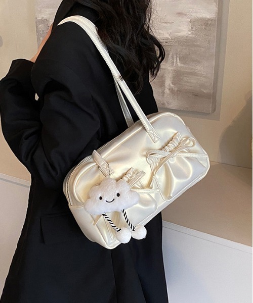 セール】Y2K ダブルポケットリボンスクエアバッグ（ショルダーバッグ