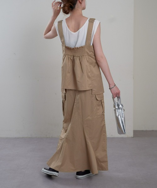 CIAOPANIC TYPY（チャオパニックティピー）の「【ベルト付き】ナイロンバックマーメイドカーゴスカート（スカート・レディース・カーキ/ブラック/ベージュ・SMALL/MEDIUM）」の18枚目の写真