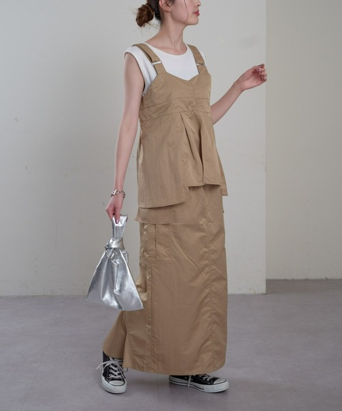 CIAOPANIC TYPY（チャオパニックティピー）の「【ベルト付き】ナイロンバックマーメイドカーゴスカート（スカート・レディース・カーキ/ブラック/ベージュ・SMALL/MEDIUM）」の19枚目の写真