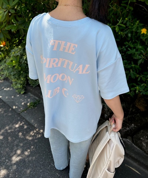 sandlessmoon（サンドレスムーン）の「THE SPIRITUAL MOON CLUB Tシャツ（Tシャツ/カットソー・レディース・ブラック/サックスブルー・FREE）」の9枚目の写真