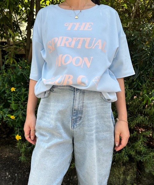 sandlessmoon（サンドレスムーン）の「THE SPIRITUAL MOON CLUB Tシャツ（Tシャツ/カットソー・レディース・ブラック/サックスブルー・FREE）」の6枚目の写真