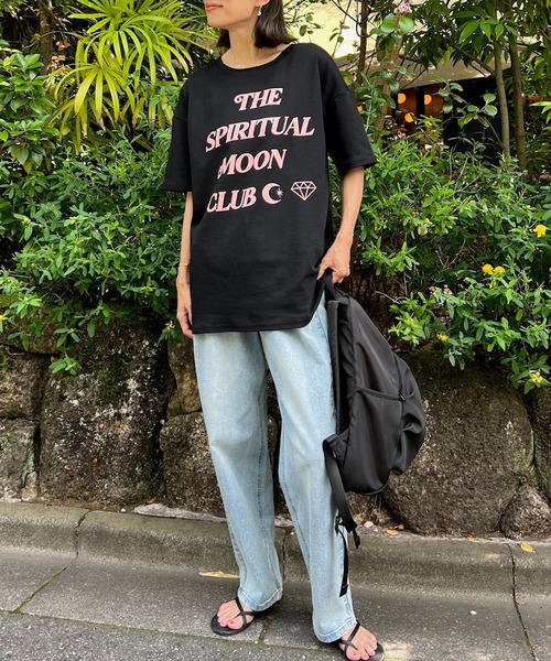 sandlessmoon（サンドレスムーン）の「THE SPIRITUAL MOON CLUB Tシャツ（Tシャツ/カットソー・レディース・ブラック/サックスブルー・FREE）」の11枚目の写真