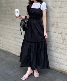 clear | 無地柄アソート肩リボンキャミワンピース≪2024SS新作≫(ワンピース)