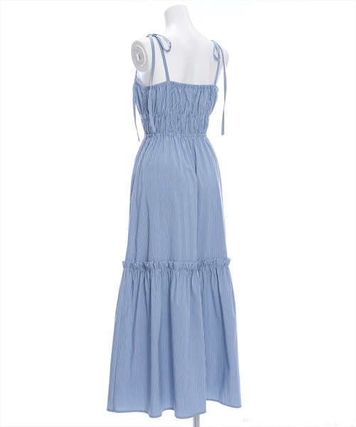 clear（クリア）の「無地柄アソート肩リボンキャミワンピース≪2024SS≫（ワンピース・レディース・カーキ/ブラック/ブルー系その他・F）」の8枚目の写真