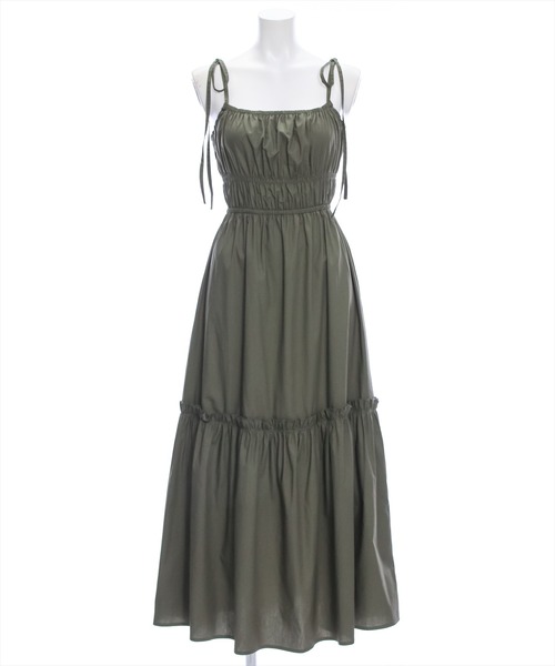 clear（クリア）の「無地柄アソート肩リボンキャミワンピース≪2024SS≫（ワンピース・レディース・カーキ/ブラック/ブルー系その他・F）」の18枚目の写真