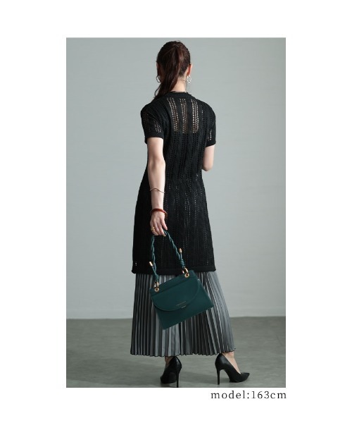 Sawa a la mode（サワアラモード）の「透かしケーブルチュニック（チュニック・レディース・ホワイト/ブラック・FREE）」の20枚目の写真