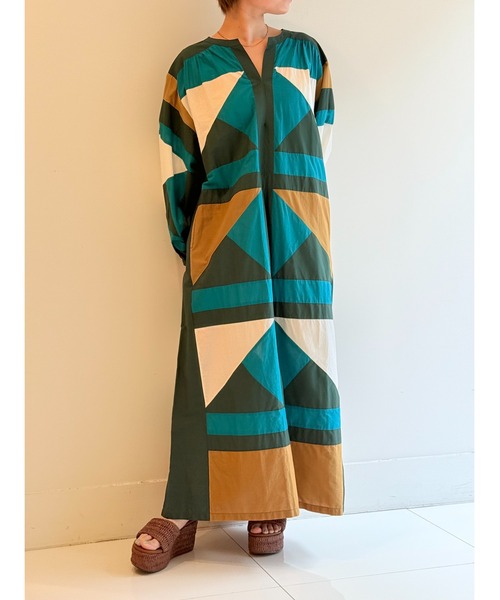 CTN TRIANGLE PATCHWORK DRESS（ワンピース）｜sara mallika