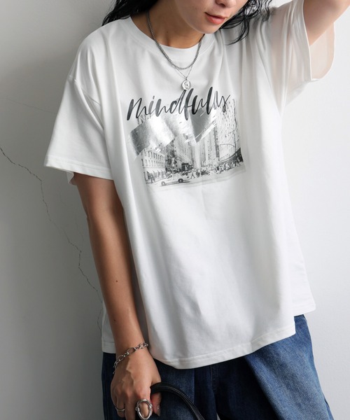 風景画プリントTシャツ（Tシャツ/カットソー）｜antiqua（アンティカ