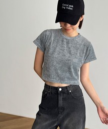 CANAL JEAN | El mar(エルマール) コンパクトベロア半袖Tシャツ(Tシャツ/カットソー)