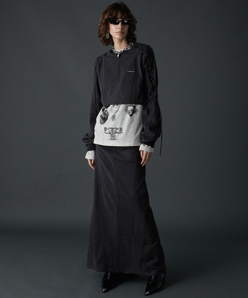 PRANK PROJECT(プランクプロジェクト)の「スウェットトレーンマキシスカート / Sweat Train Maxi Skirt(スカート・レディース・グレー/ブラック/チャコールグレー・36/38)」の17枚目の写真