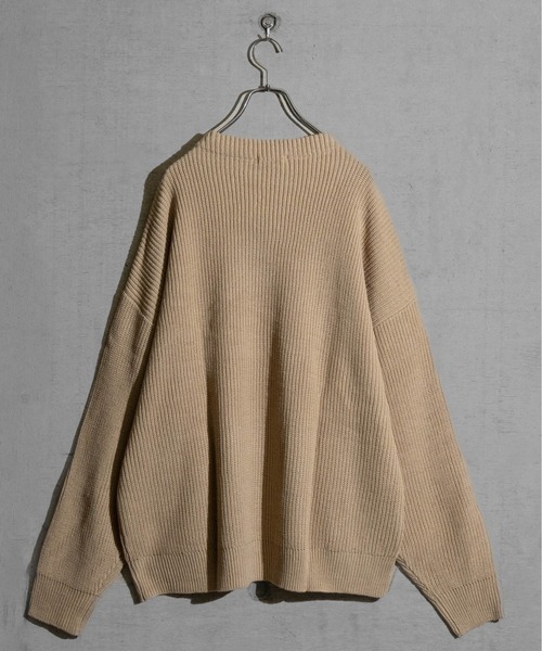 JOHN'S CLOSET(ジョンズクローゼット)の「【40I】ワイドシルエット モックネック ローゲージニット(ニット/セーター・メンズ・グレー/ブラック/ベージュ/ダークグレー/ブラウン/ダークブラウン・X-LARGE/LARGE/MEDIUM)」の12枚目の写真