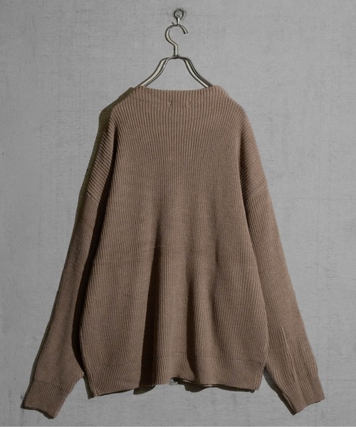 JOHN'S CLOSET(ジョンズクローゼット)の「【40I】ワイドシルエット モックネック ローゲージニット(ニット/セーター・メンズ・グレー/ブラック/ベージュ/ダークグレー/ブラウン/ダークブラウン・X-LARGE/LARGE/MEDIUM)」の11枚目の写真