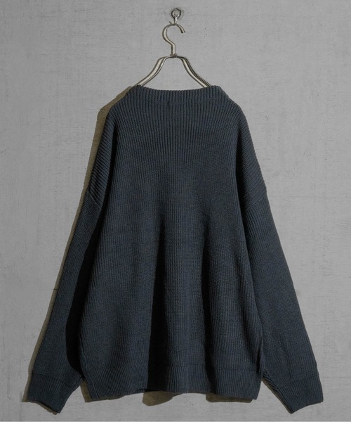 JOHN'S CLOSET(ジョンズクローゼット)の「【40I】ワイドシルエット モックネック ローゲージニット(ニット/セーター・メンズ・グレー/ブラック/ベージュ/ダークグレー/ブラウン/ダークブラウン・X-LARGE/LARGE/MEDIUM)」の10枚目の写真