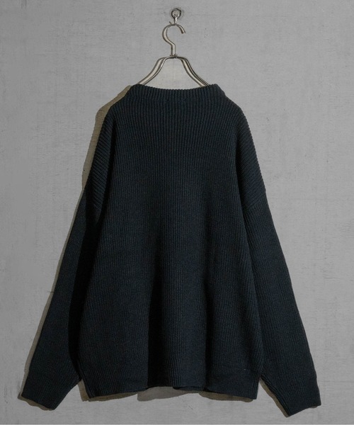 JOHN'S CLOSET(ジョンズクローゼット)の「【40I】ワイドシルエット モックネック ローゲージニット(ニット/セーター・メンズ・グレー/ブラック/ベージュ/ダークグレー/ブラウン/ダークブラウン・X-LARGE/LARGE/MEDIUM)」の7枚目の写真