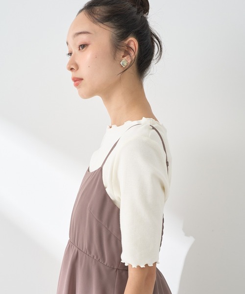 earth music&ecology(アースミュージックアンドエコロジー)の「アシンメトリーティアードワンピース(ワンピース・レディース・ブラック/モカ・FREE)」の12枚目の写真