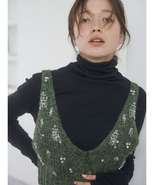 Ungrid（アングリッド）の「ハイネックシアーロングスリーブTee（Tシャツ/カットソー・レディース・グリーン系その他/ブルー/ブラック/ピンク/オフホワイト・FREE）」の21枚目の写真