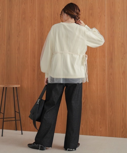 Bab（バブ）の「【大人気アイテム再販！】チュールレイヤードスウェット（スウェット・レディース・アイボリー/モカ/チャコールグレー・FREE）」の10枚目の写真