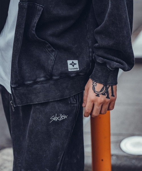 Subciety（サブサエティ）の「PIGMENT SWEAT PANTS-G.I SIGN-（スウェットパンツ・メンズ・ブラック/チャコール/カーキ・XX-LARGE/X-LARGE/LARGE/MEDIUM/SMALL）」の12枚目の写真
