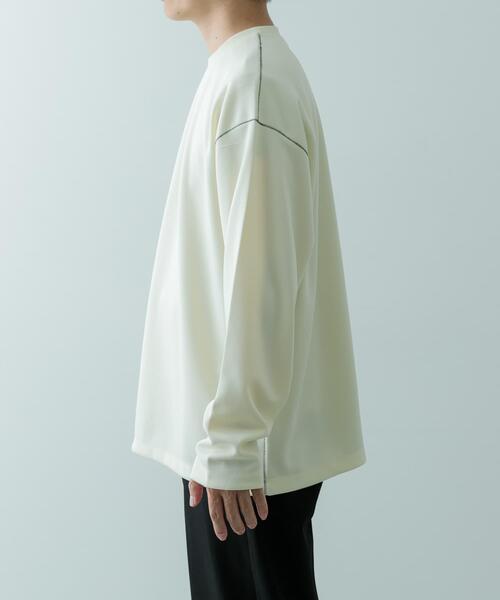 ITEMS URBANRESEARCH（アイテムズ アーバンリサーチ）の「ソフトダンボール カラーステッチ カットソー（Tシャツ/カットソー・メンズ・ブルー/アイボリー/ブラック・MEDIUM/LARGE）」の10枚目の写真