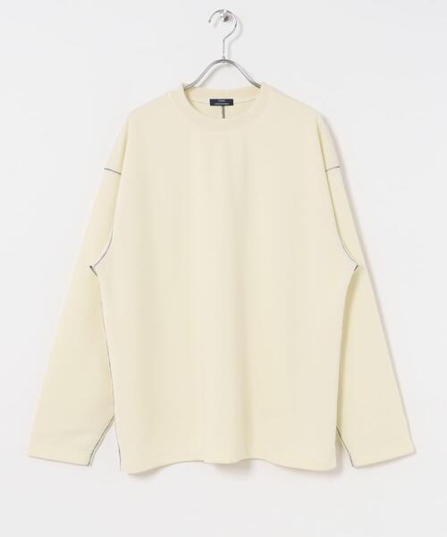 ITEMS URBANRESEARCH（アイテムズ アーバンリサーチ）の「ソフトダンボール カラーステッチ カットソー（Tシャツ/カットソー・メンズ・ブルー/アイボリー/ブラック・MEDIUM/LARGE）」の12枚目の写真