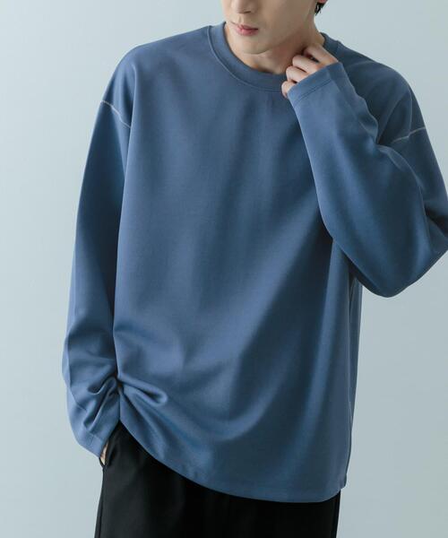 ITEMS URBANRESEARCH（アイテムズ アーバンリサーチ）の「ソフトダンボール カラーステッチ カットソー（Tシャツ/カットソー・メンズ・ブルー/アイボリー/ブラック・MEDIUM/LARGE）」の15枚目の写真