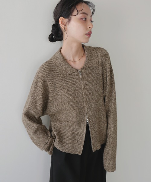 dries van noten 20aw ニットカーディガン ポロ 20AW DRIES VAN NOTEN / Bi-color Polo Knit -バイカラ