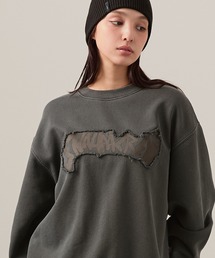 【Snap club】ビッグシルエットヴィンテージ加工グラフィックスウェット