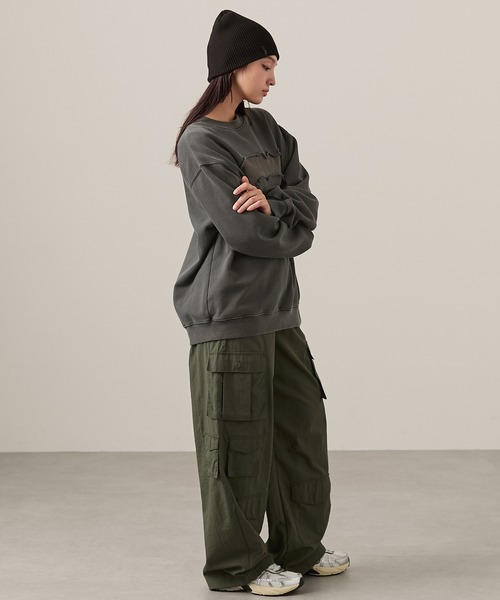 Snap club（スナップクラブ）の「【Snap club】ビッグシルエットヴィンテージ加工グラフィックスウェット（スウェット・レディース・ネイビー/ブラック系/ブラック/アイボリー・M/L）」の22枚目の写真