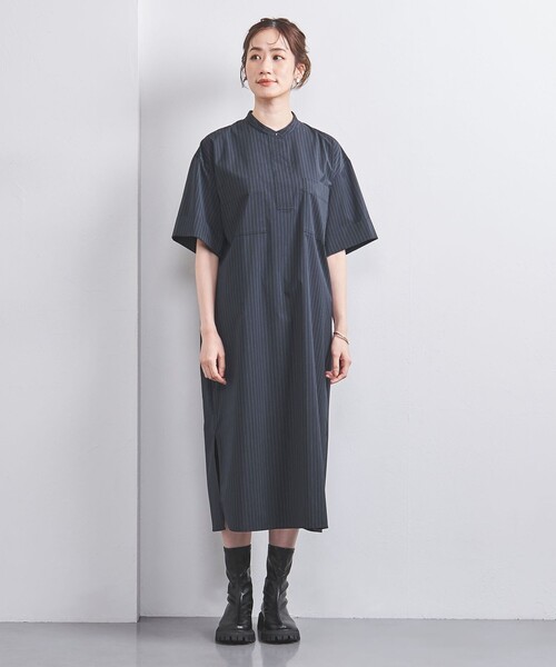 UNITED ARROWS バンドカラーシャツワンピース 税込27,500円 UNITED ARROWS（ユナイテッドアローズ）の「バンドカラー