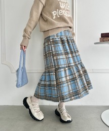 Loueme | モッサチェックティアードスカート(スカート)