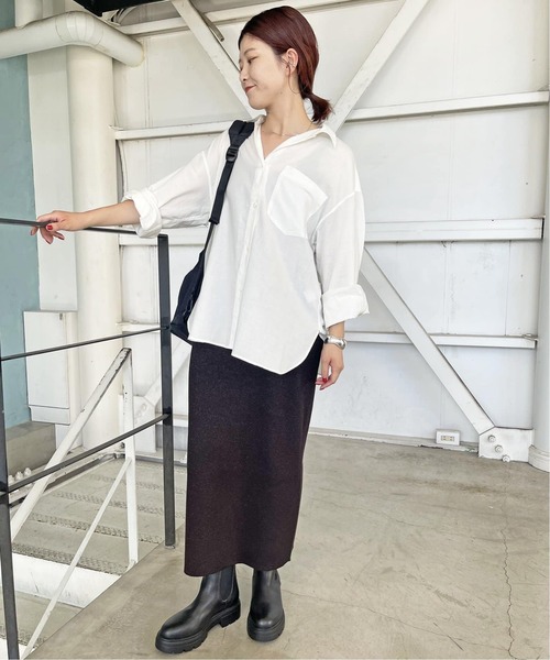 Spick & Span(スピックアンドスパン)の「《WEB限定追加》ラメリブニットタイトスカート(スカート・レディース・ブラック/ブラウン/グレー・38/36)」の14枚目の写真