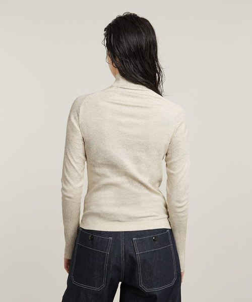 G-STAR(ジースター)の「COATED SLIM RIB MOCK TOP/スリムリブモックネックロングスリーブトップス(Tシャツ/カットソー・レディース・ホワイト系その他/ブラック系その他・X-SMALL/SMALL/MEDIUM)」の13枚目の写真